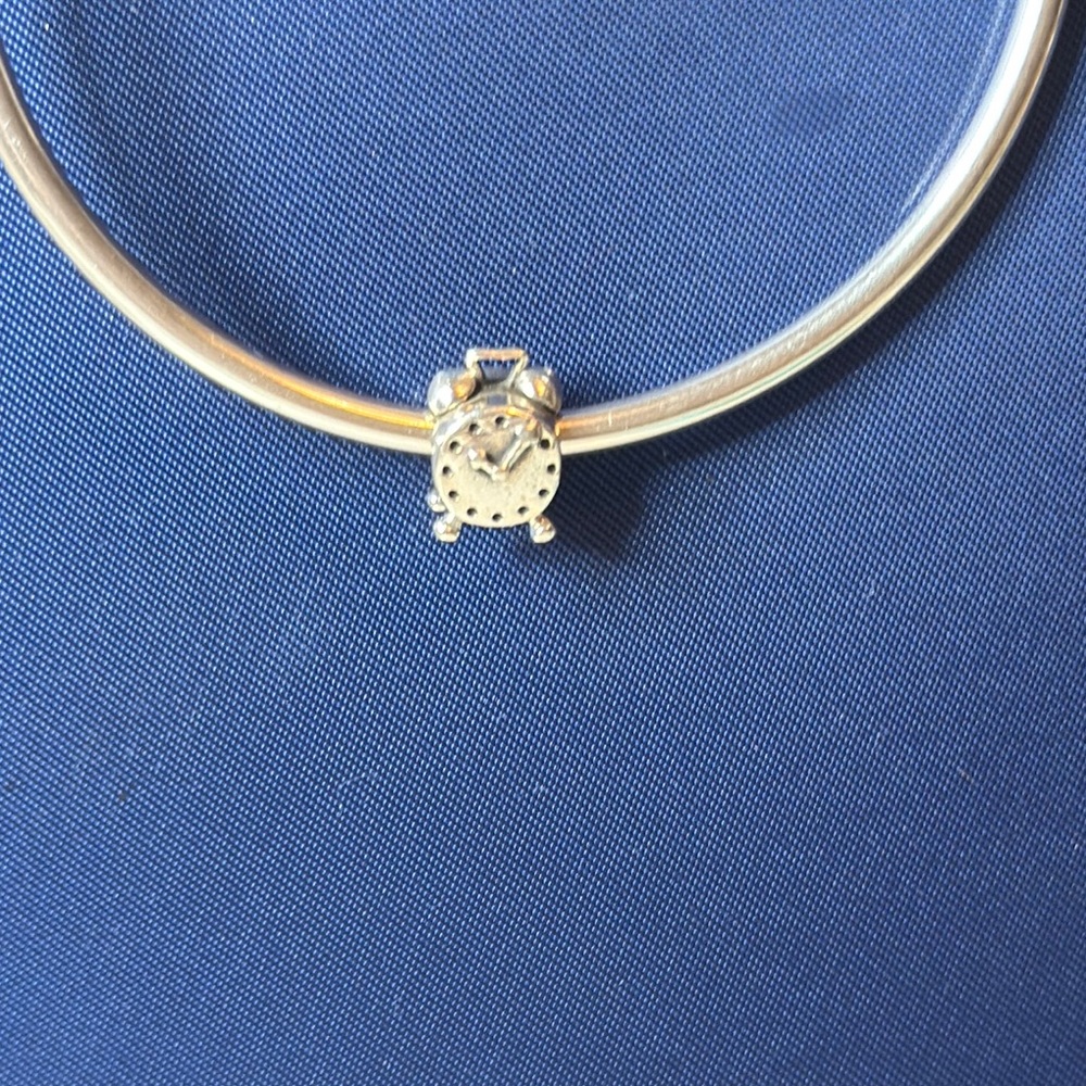 Silver Clock Pandora Charm